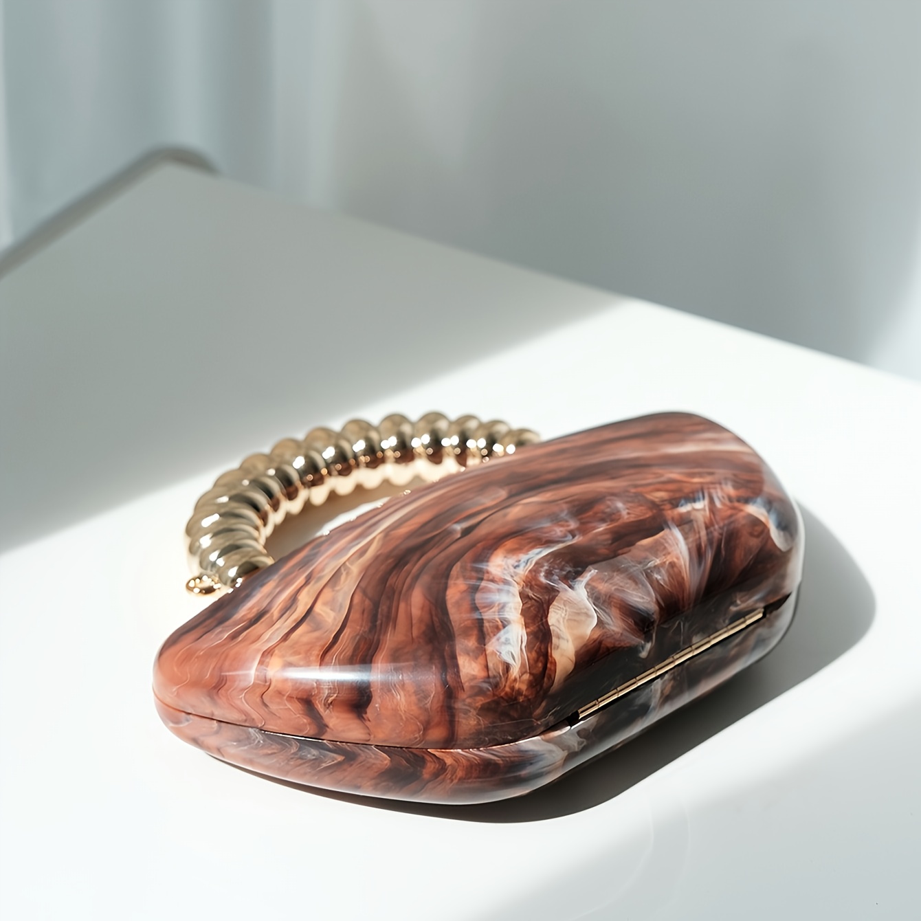 Women'S Vintage Evening Handbag - Elegant Party Purse with Magnetic Closure, Coffee Brown Formal event bag, Detachable Strap, Durable PVC Construction for Weddings, Galas, Everyday - Elegant Ladies Clutch, Wedding Accessory, Retro Fashion, Highquality Finish, Fashionable Clutch, Bridal Accessory