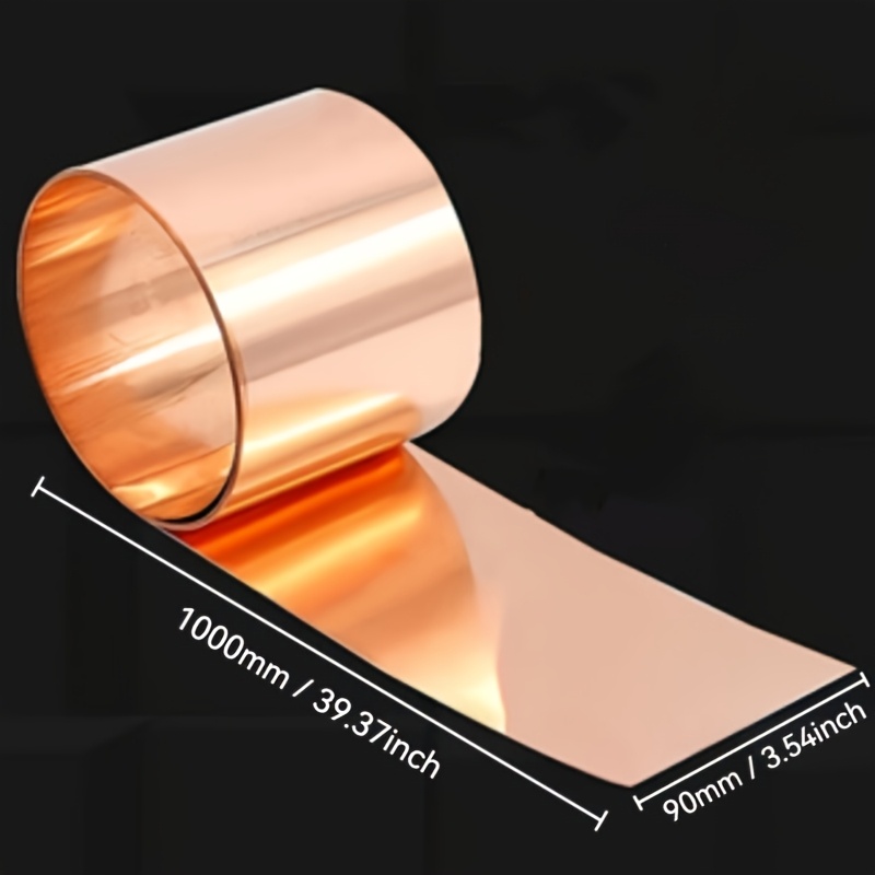 TEMU 1pc Of High-purity Thick Copper Sheet, Thin Copper Foil, Copper Foil Paper, Red Copper For Heat Dissipation