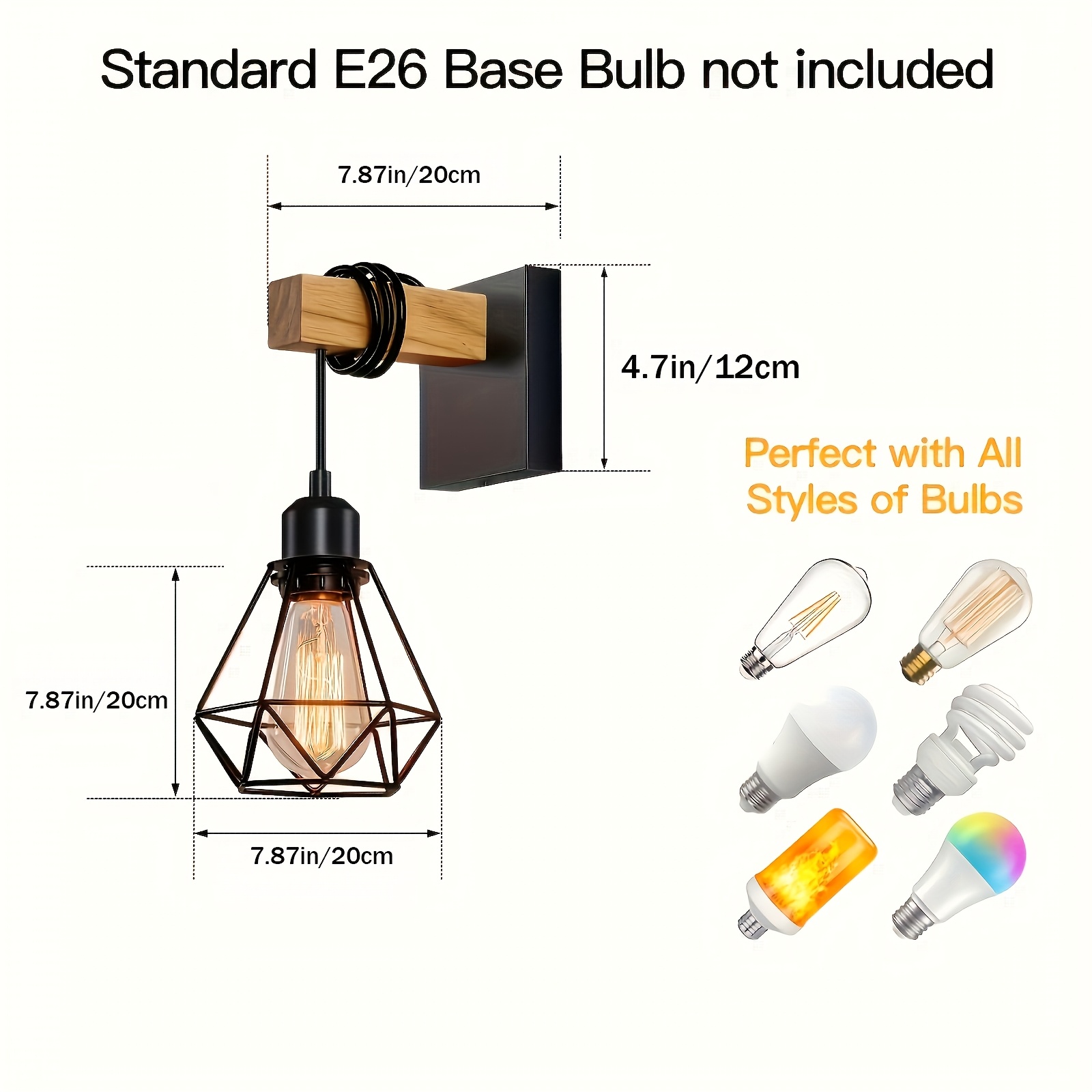 2 Lampade Da Parete Industriali Regolabili 180°: Applique In Metallo Per Corridoio, Bagno, Attico, Con Portalampada E27