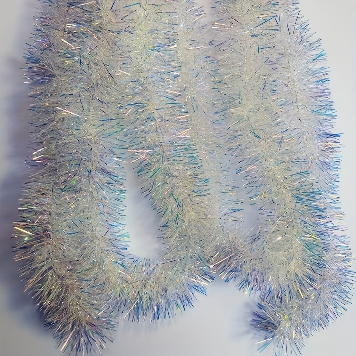 TEMU 4pcs Set 157.48-inch Iridescent Festive Celebration Wreaths, Suitable For Christmas Thanksgiving Halloween Holiday Decorations, Iridescent