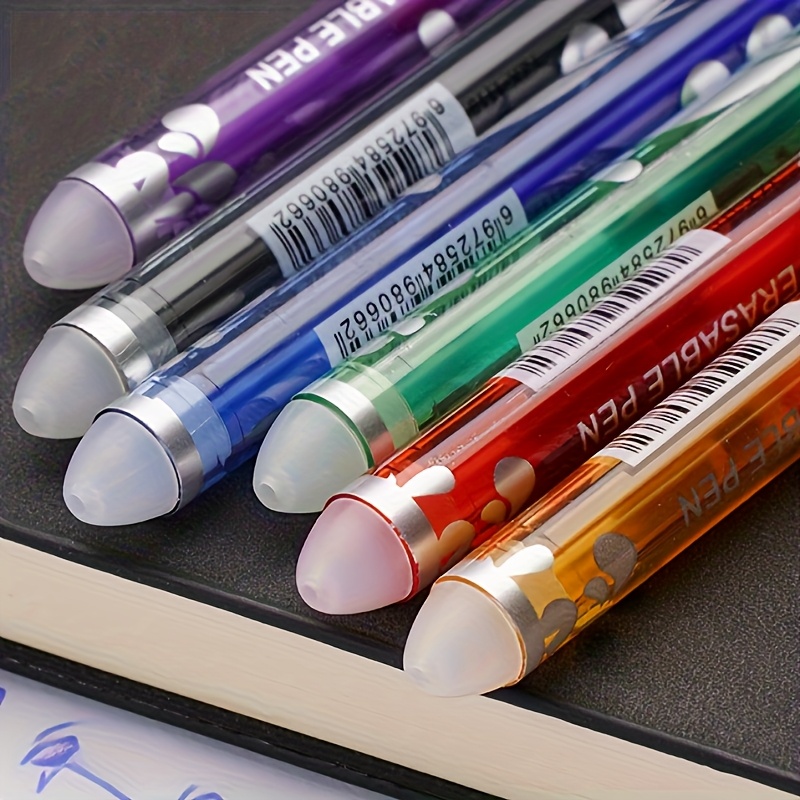six color erasable gel pens random 5pcs set in different colors blue and white porcelain style erasable pen 0 5mm office stationery