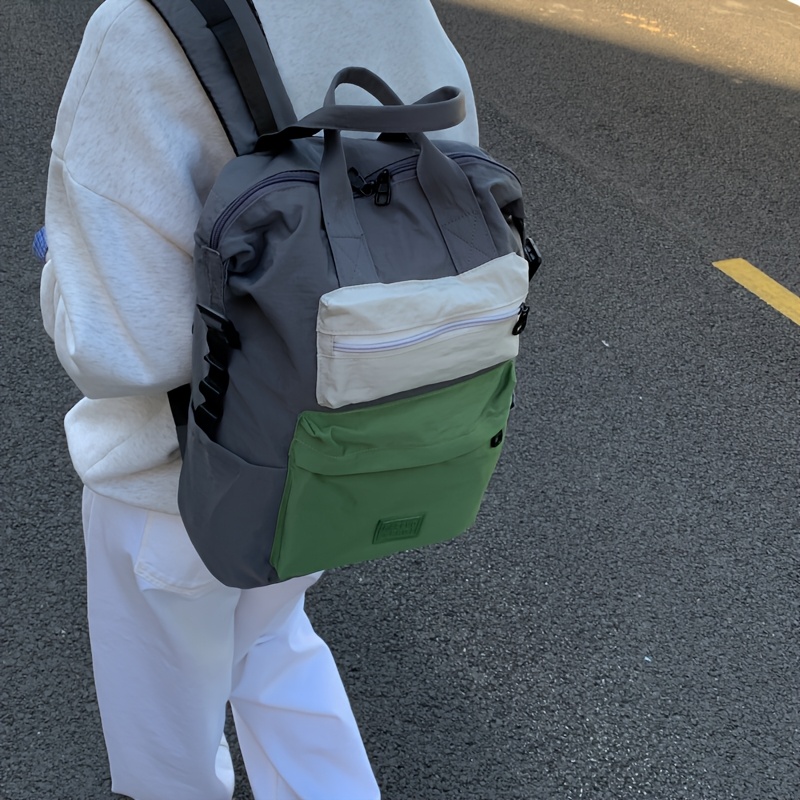 Multi-Functional Color-Block Outdoor Backpack for Hiking & Camping