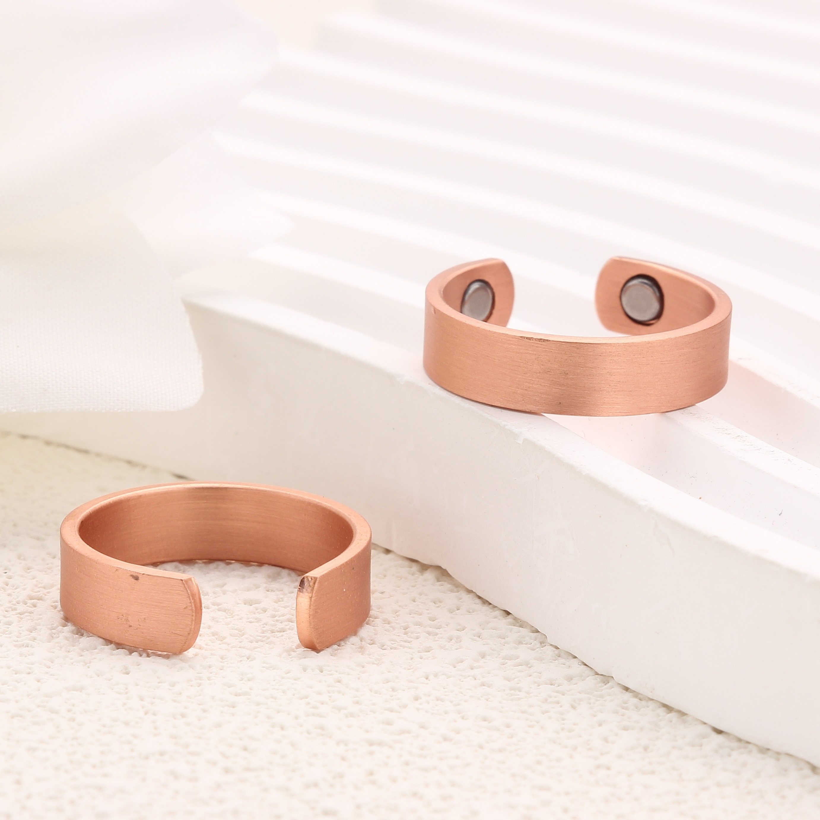 TEMU 2pcspure Copper Ring - Magnetic, Perfect Valentine's Day Gift For Him