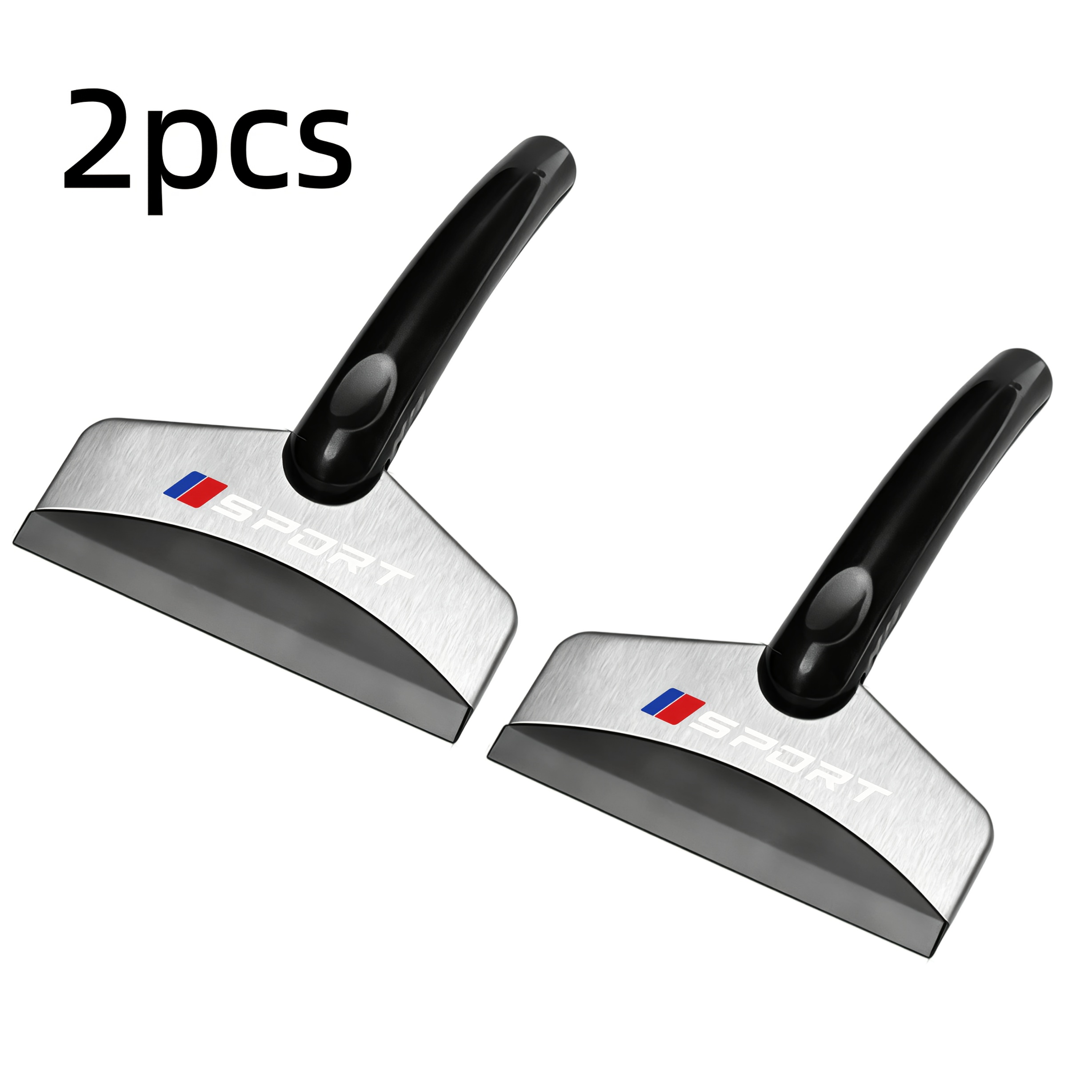 TEMU 2pcs Multifunctional Car Shovel, Heavy-duty Stainless Steel Windshield Defrosting And Deicing Tool, Portable Winter Car Exterior Accessories,