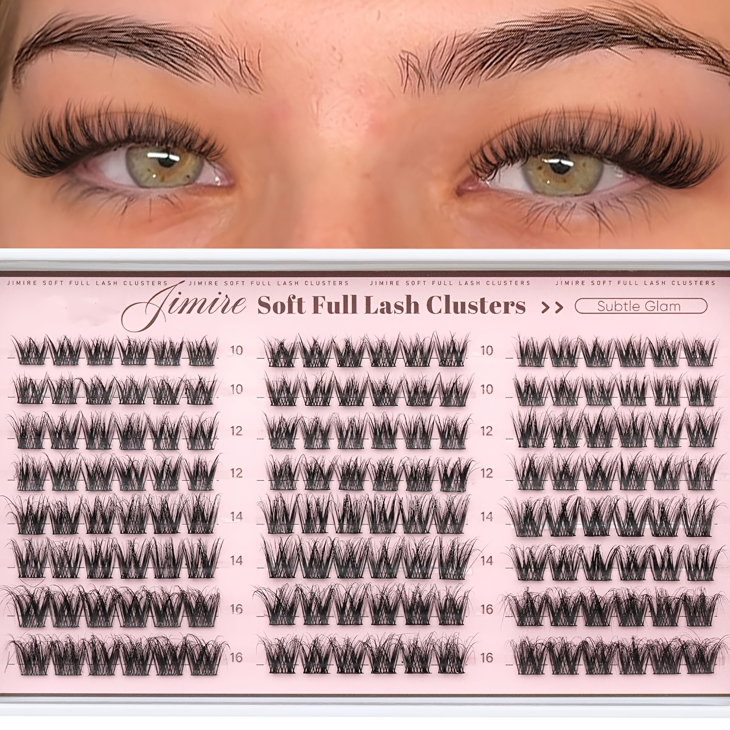 Image of Fluffy Eyelash Clusters, Fine Eyelash Clusters 10-16mm Natural Cc Single Lash Clusters Eyelash Extension Products With Cluster Lashes 168pcs For Daily Wear, No-makeup Effect