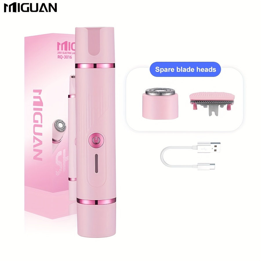 E-shop 2-in-1 Damen Haartrimmer & Elektrorasierer, USB Wiederaufladbar, Dual-Kopf Design für einfache Anwendung, Ideal für Zuhause & Reise, Perfektes
