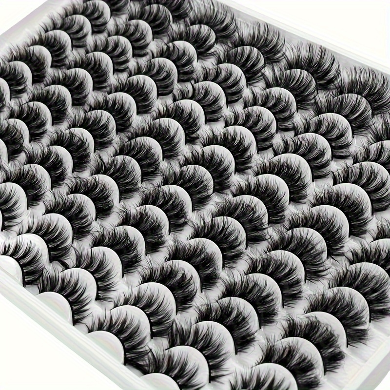 

48 Pairs Of Artificial Mink False Eyelashes, Fluffy, Natural, Curly, And Messy, Extended False Eyelashes, Suitable For Daily Work And Party Eye Makeup - Eye Makeup Set, Makeup Tools For