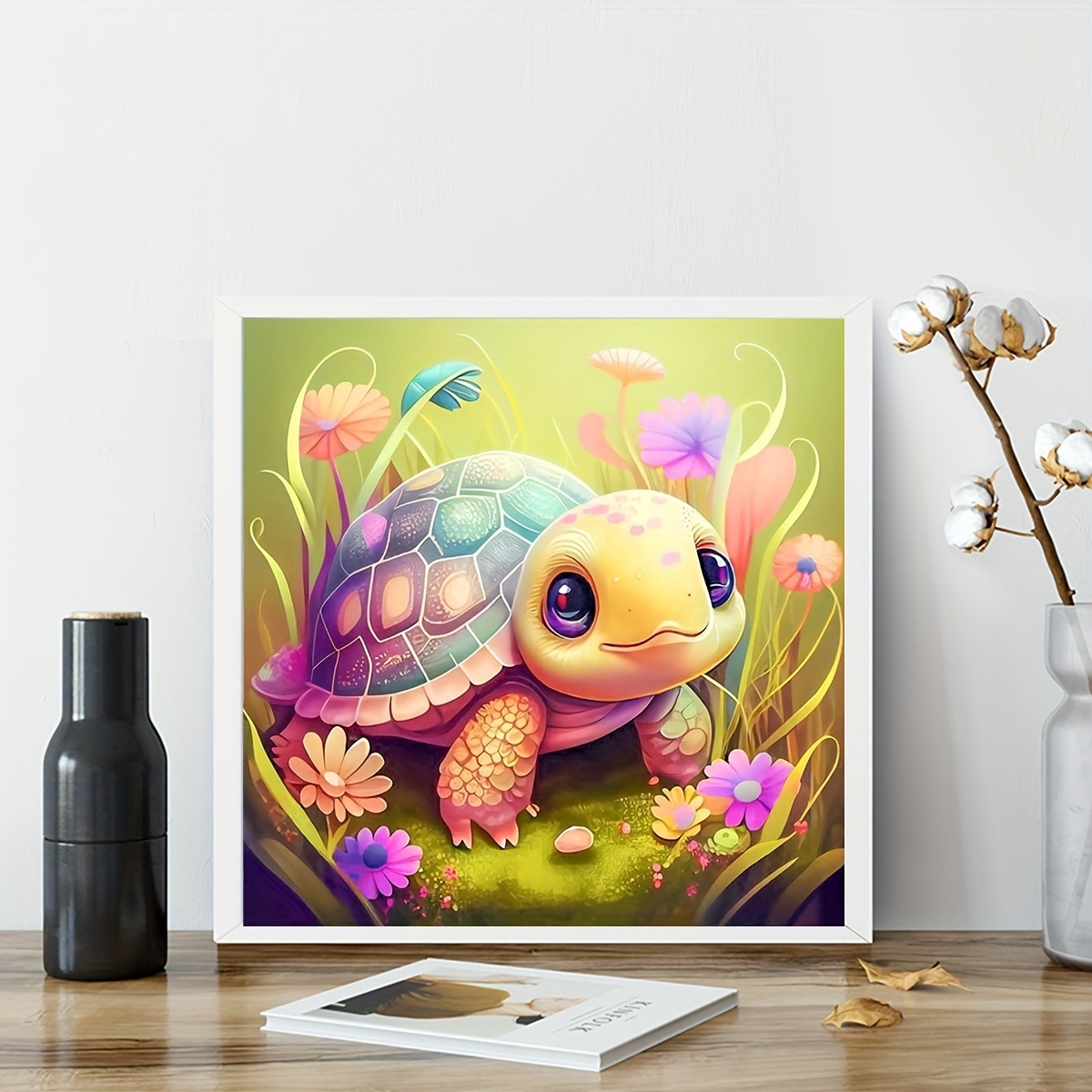 Sea Turtle 5d Diy Diamond Painting Kit Frameless Round - Temu