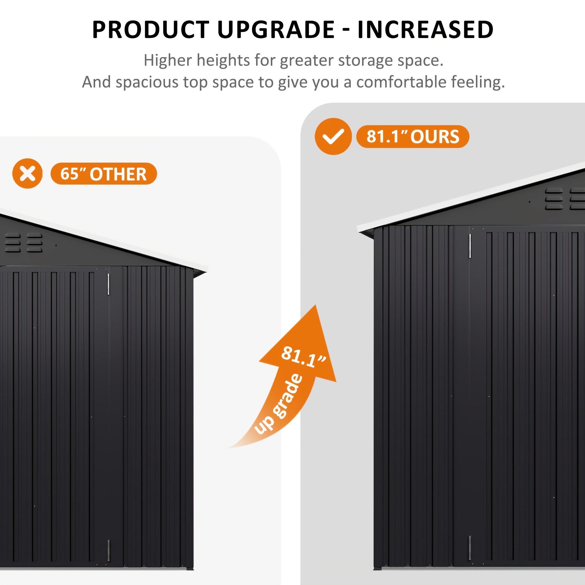 [Black Metal Storage Shed] 10 x 14ft Black Metal Outdoor Storage Shed - Durable & Weatherproof Tool Shed for Backyard, Garden, or Patio - Ample Storage & Perfect Gift for Boyfriend or Husband