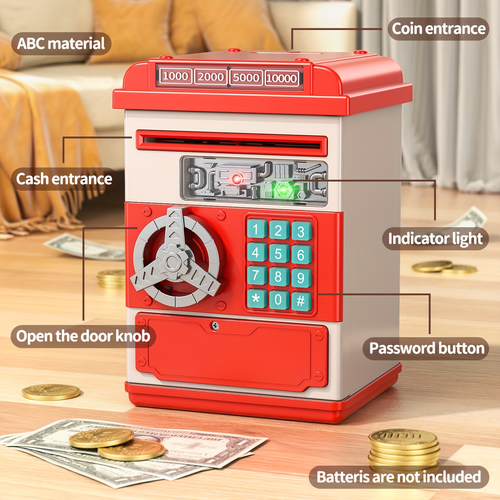 Generic Tirelire electronique pour enfant avec mot de passe et empreintes, joli cadeau pour l Aid -Hellokitty à prix pas cher | Maroc