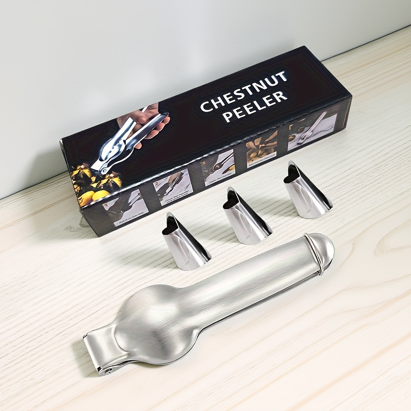 TEMU Stainless Steel Chestnut Opener, Chestnut Opening Clip, Cross Peeling Chestnut Opening Tool, Suitable For Chestnut Use, Kitchen Nut Tool