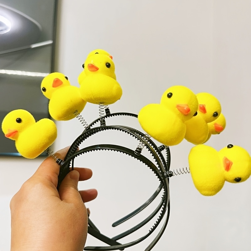 3pcs cute cartoon little yellow duck headband womens cute headwear suitable for parties and daily wear
