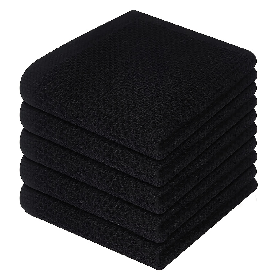 5-pack 30cm X 30cm Dishcloths. 100% Cotton Waffle Weave Cleaning Cloths, Suitable For Household Kitchen Use, Reusable Cleaning Cloth Set