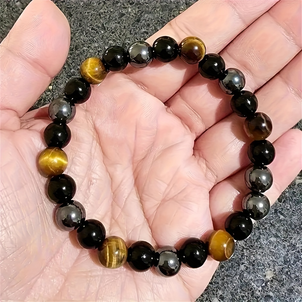 exquisite and fashionable tiger eye   protection bracelets for men and women unisex style couple bracelets     gift for   details 3