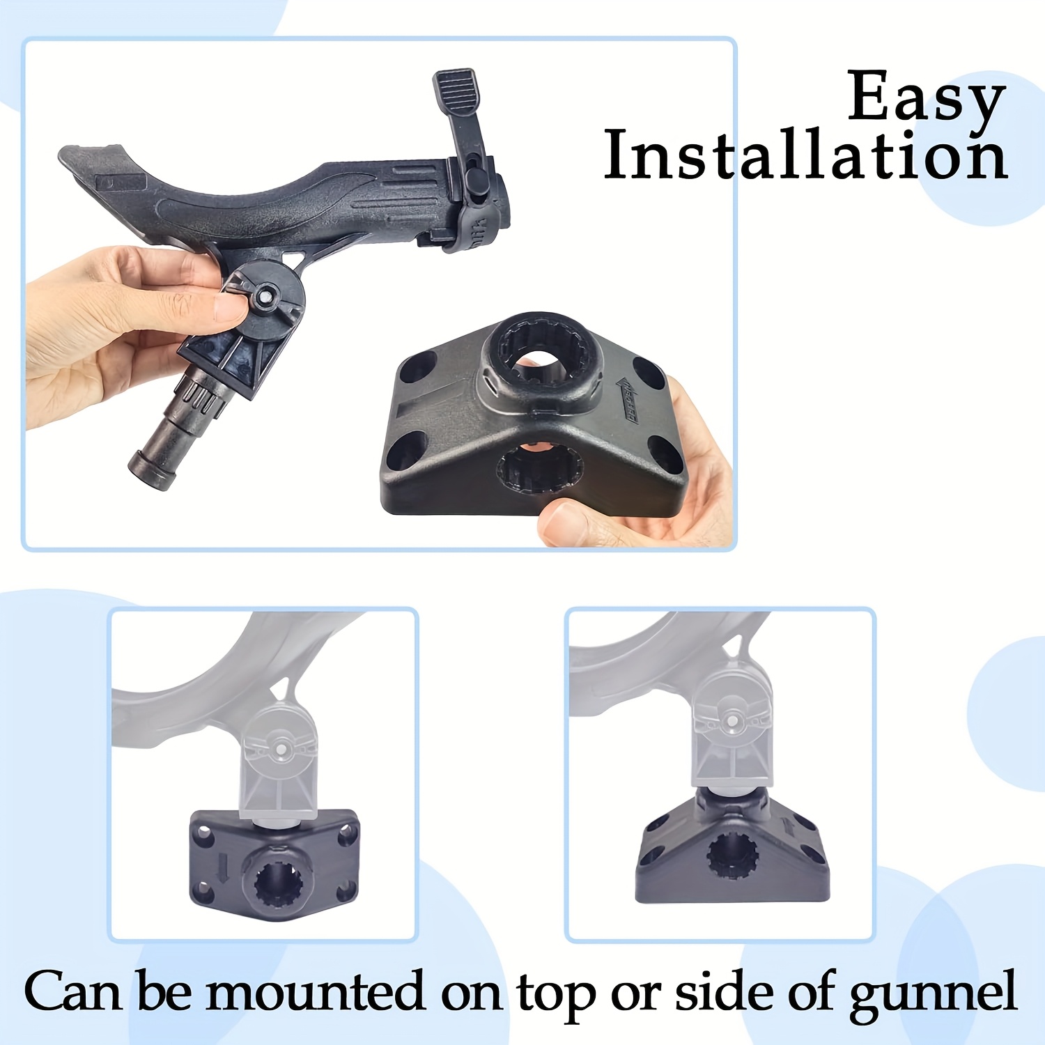 2pcs Deck Mounting Bracket for Kayaks & Boats