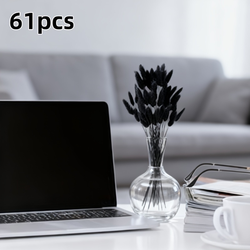 61pcs Artificial Pampas Grass, Of Black Tail Grass, Perfect For Wedding, Home, Farmhouse, Diy Spring Decoration, Perfect For Boho Home Decor, Weddings, Parties & Farmhouse Style Office