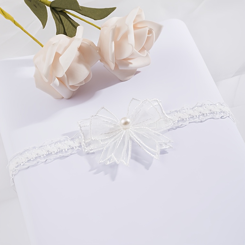 elegant white bowknot garter belt women soft fabric