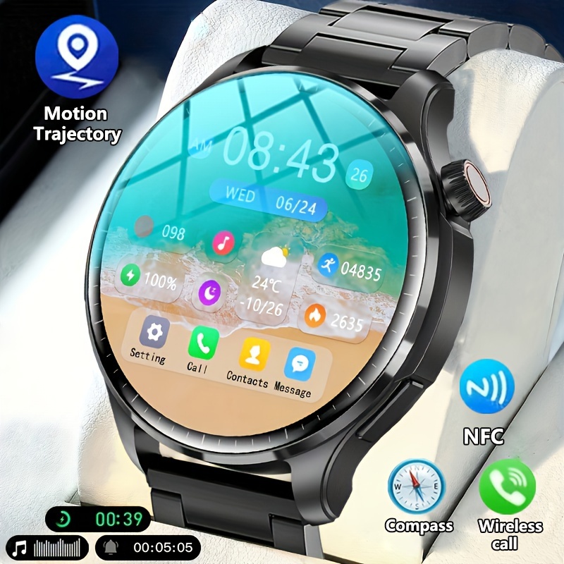 For Huawei 2024 New Smart Watch Men GPS Track Heart Rate AMOLED 360*360 HD Screen Blood Sugar BT Call IP67 Waterproof Smartwatch_voghion.com