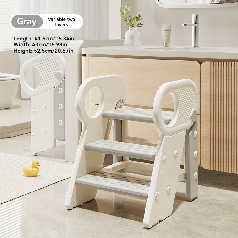 E-shop Toilettengerät-Helfer-Hocker, zusammenklappbarer Tritthocker, multifunktionaler Handwasch-Tritthocker, einfache Aufbewahrung und Installation zu