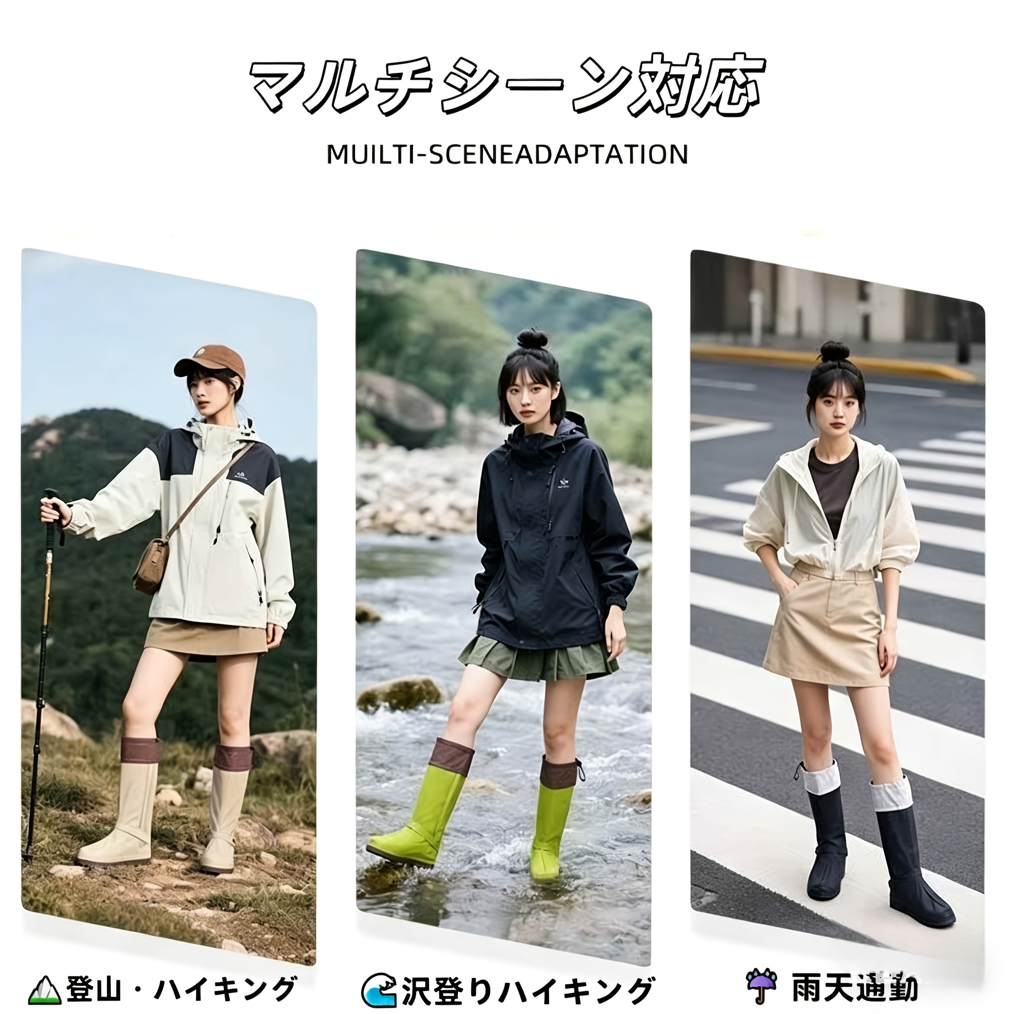 TEMU 折りたたみ式 ハ 防水シューズカバー 滑り止め 耐摩耗性 レインブーツカバー 通勤 旅行用