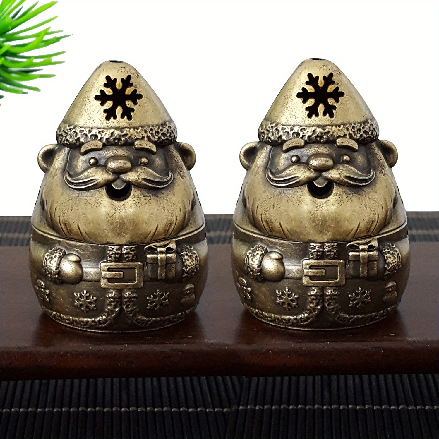 Image of Set Of 2, Santa Claus Incense Burners, Exquisite , Christmas Gifts, Holiday Decorations, Suitable For Meditation, Yoga, Spa, Home Decor, Household Items, Craft Gifts, New Year Presents