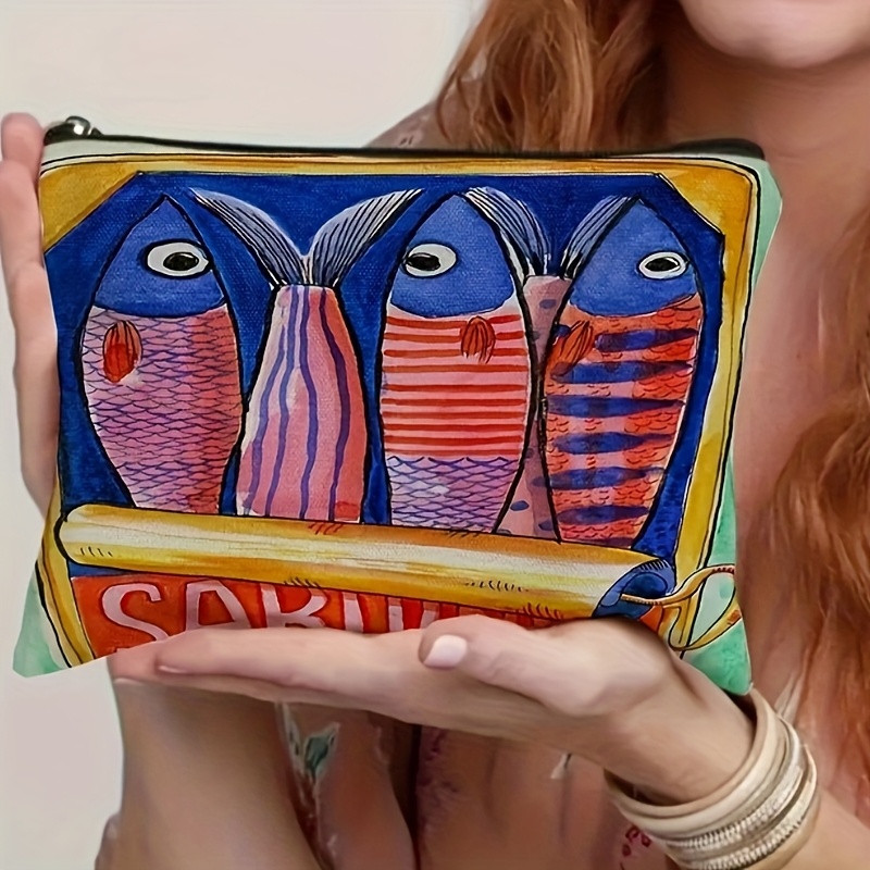 Fashionable Zippered Makeup Bag - Lightweight Foldable Travel Cosmetic And Toiletry Organizer - Perfect Gift For Women, Teachers, - Toiletry Pouch - Storage Bag