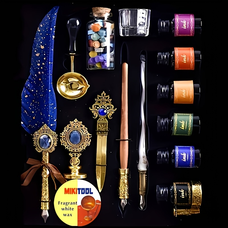 TEMU Pen And , Dip Pen, Calligraphy Pen Collection, With Ink, Theme, Calligraphy Pen For Handwriting Enthusiasts, Birthday Gift