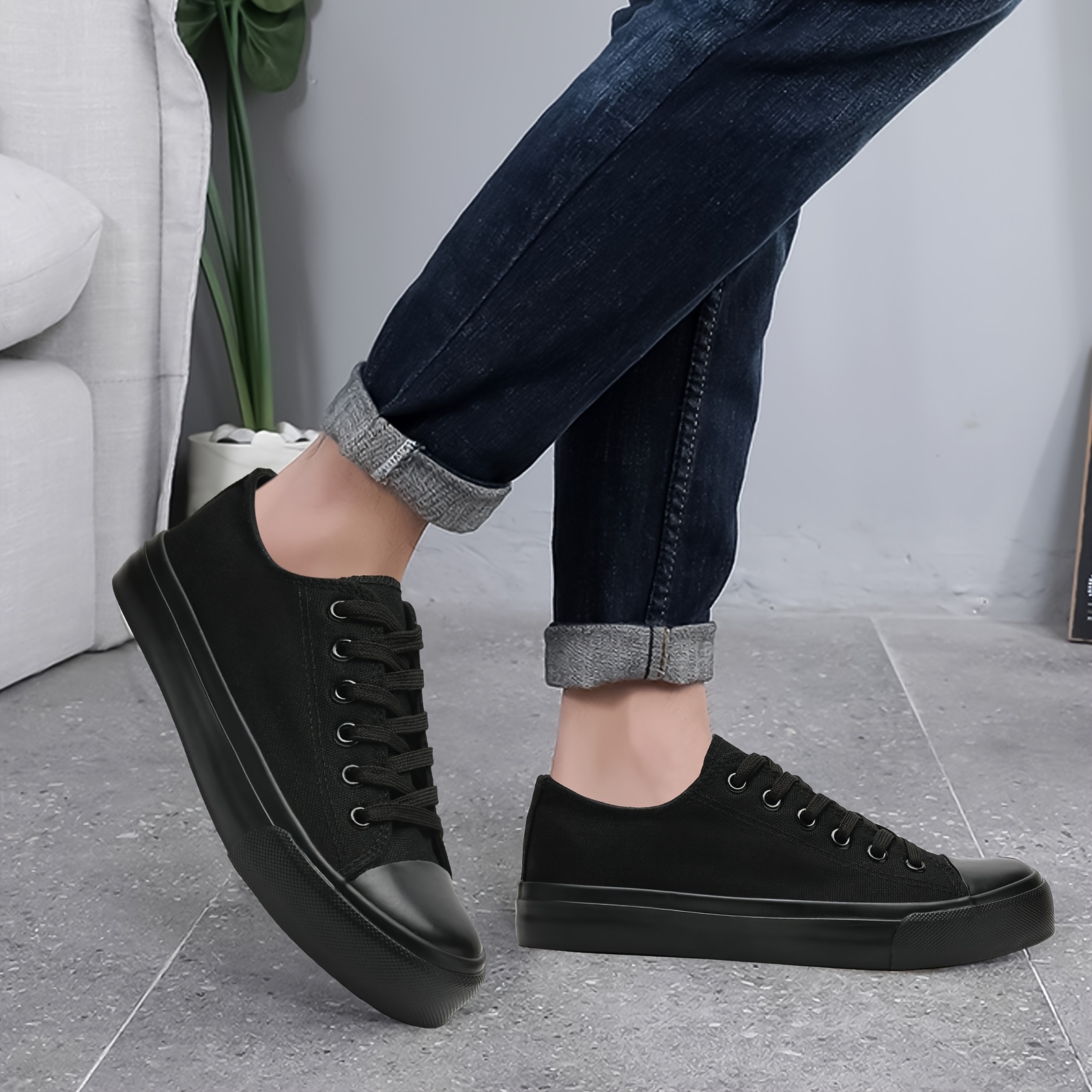 classic mens fashion canvas shoes skateboard sneakers casual  display picture 2