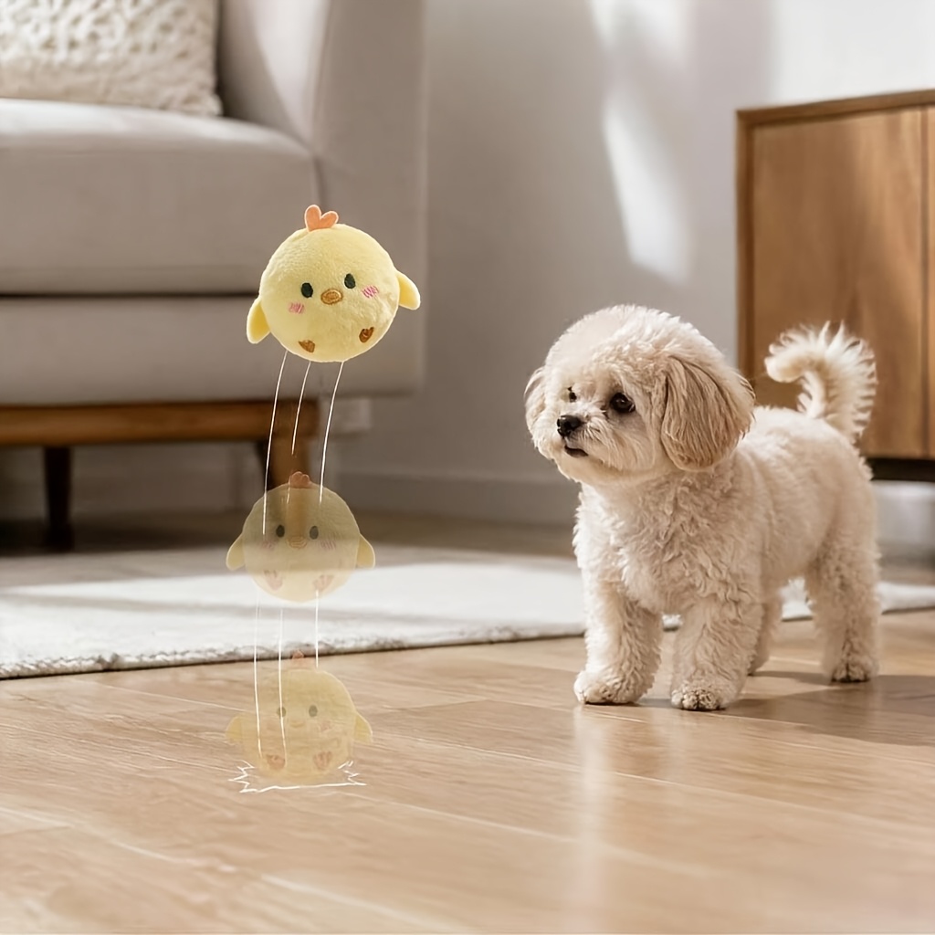 Interactive Bouncing Squeaky Toy Ball for Dogs and Cats