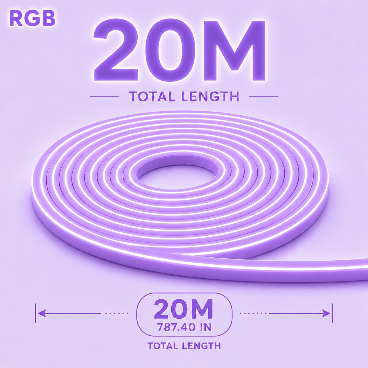 Image of 5m/10m/20m Rgb Neon Light Strip With Colors Via App, Remote Control, Timer Setting, Flexible And Cuttable, And Music Rhythm Mode Perfect For Stage Lighting Decoration, Gift