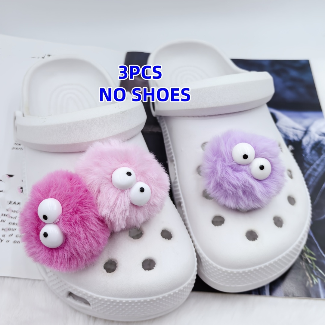 3pcs/5pcs/9pcs/11pcs-adorable Plush Style Diy Funny Shoe Accessories - Colorful Fashion Accessories For Shoes, Valentine's Day & Party Supplies