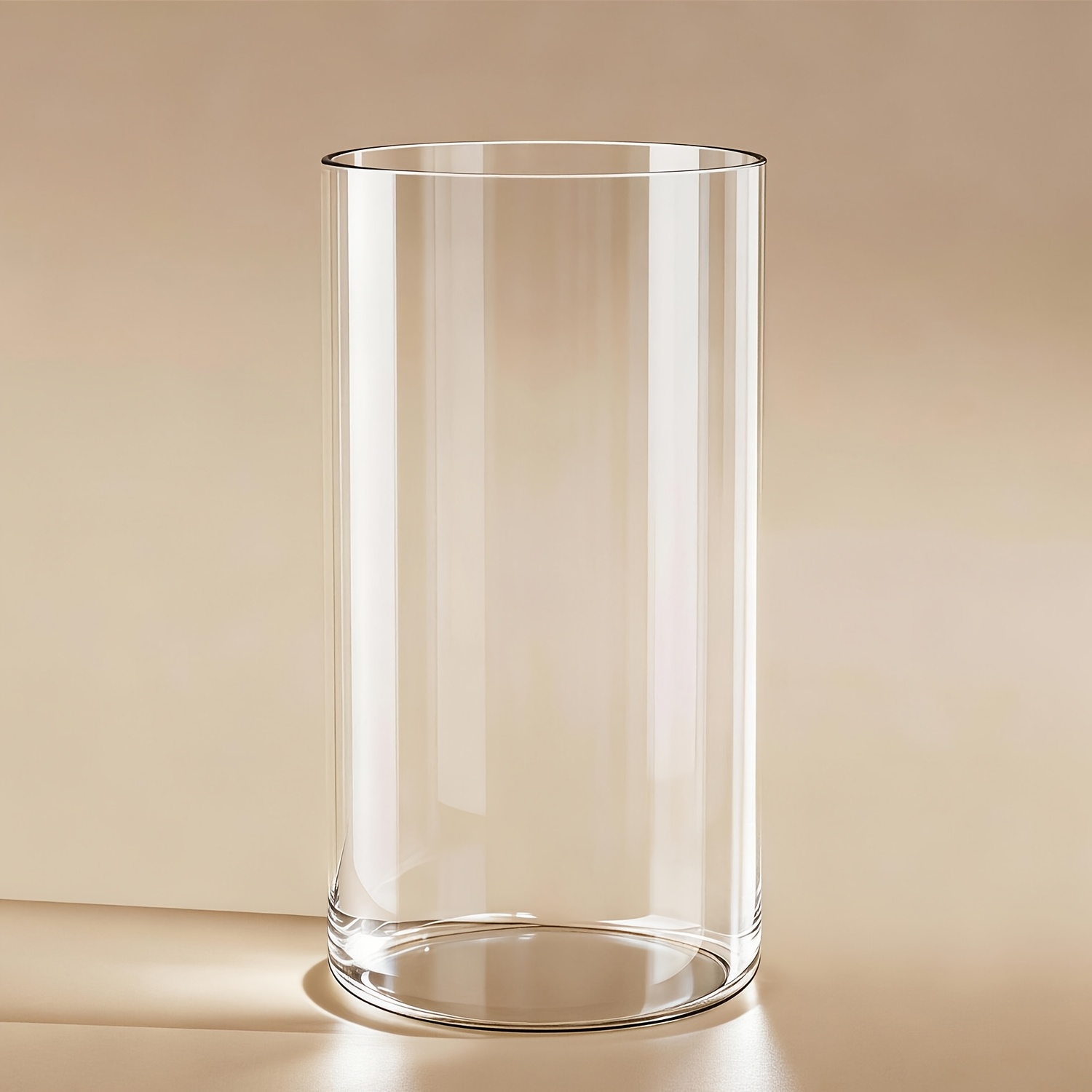 TEMU . Transparente Zylindrische Vase aus Borosilikatglas | Klassischer Stil für Blumenarrangements, Gerades , Hydroponischer Pflanzenbehälter für
