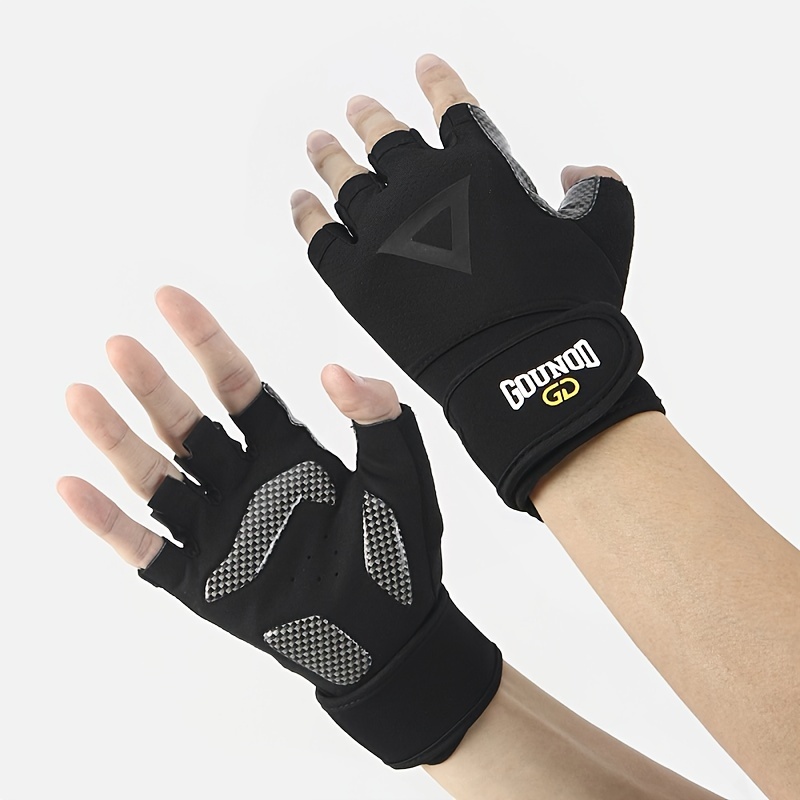 anti slip half finger workout gloves hook loop closure Temu Slovakia