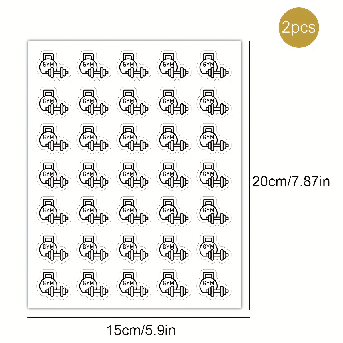 2pcs Gym Work Out Reminder Stickers, Fitness Stickers, Planner Stickers, Gym Barbell Stickers, Planner Stickers
