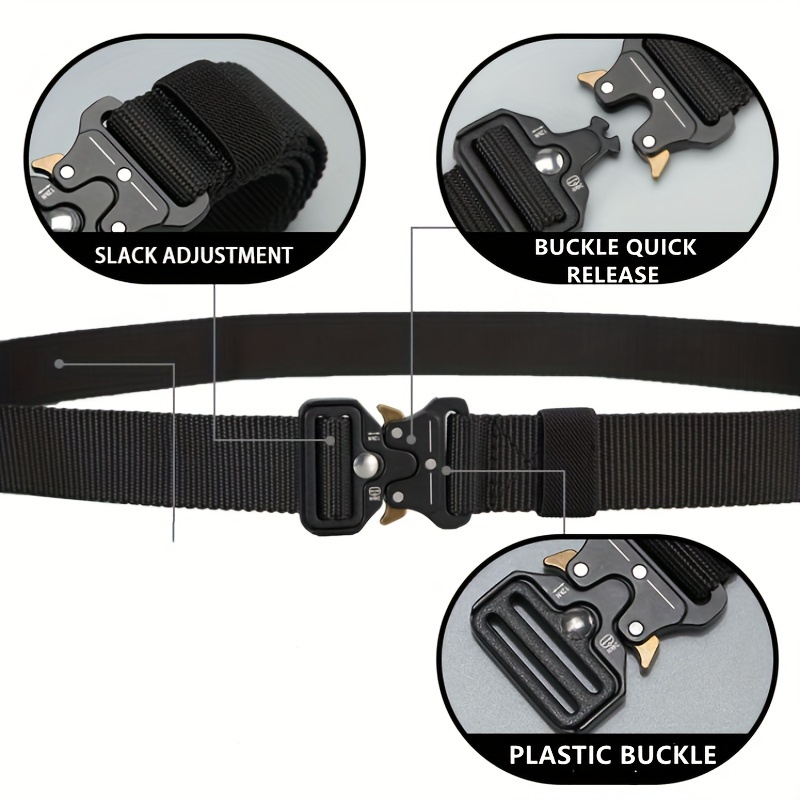 New Belt Mens Outdoor Hunting Metal Tactical Belt Multi Functional Alloy  Buckle High Quality Marine Corps Canvas Belt For Men Ideal Choice For Gifts  - Jewelry & Accessories - Temu Canada