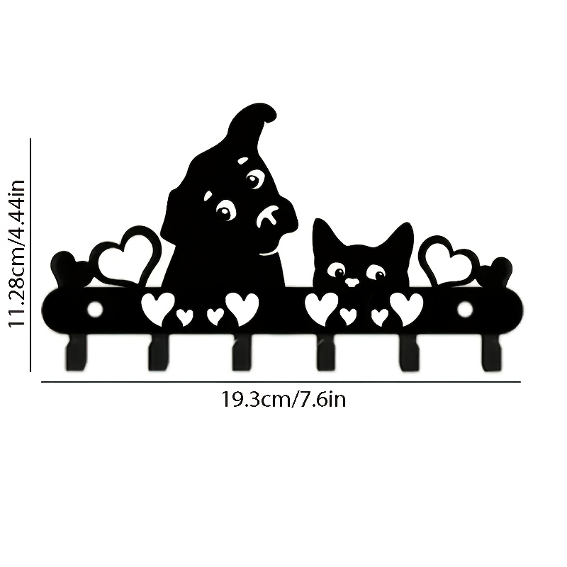 TEMU A Animal-themed Metal Keychain, A Wall-mounted Key Holder Suitable For Storing Coats, Hats, Towels, Umbrellas, And Packages. , Requires No