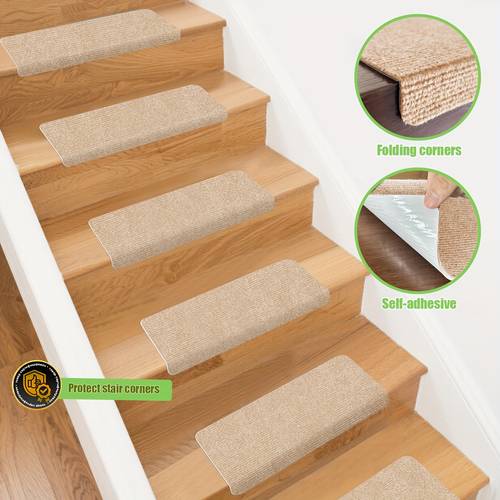 5pcs 10pcs anti slip stair tread 21 6x8 6inch 55 22cm anti slip carpet edge stair protector pet friendly carpet with reusable peel and stick suitable for indoor wooden and tile steps