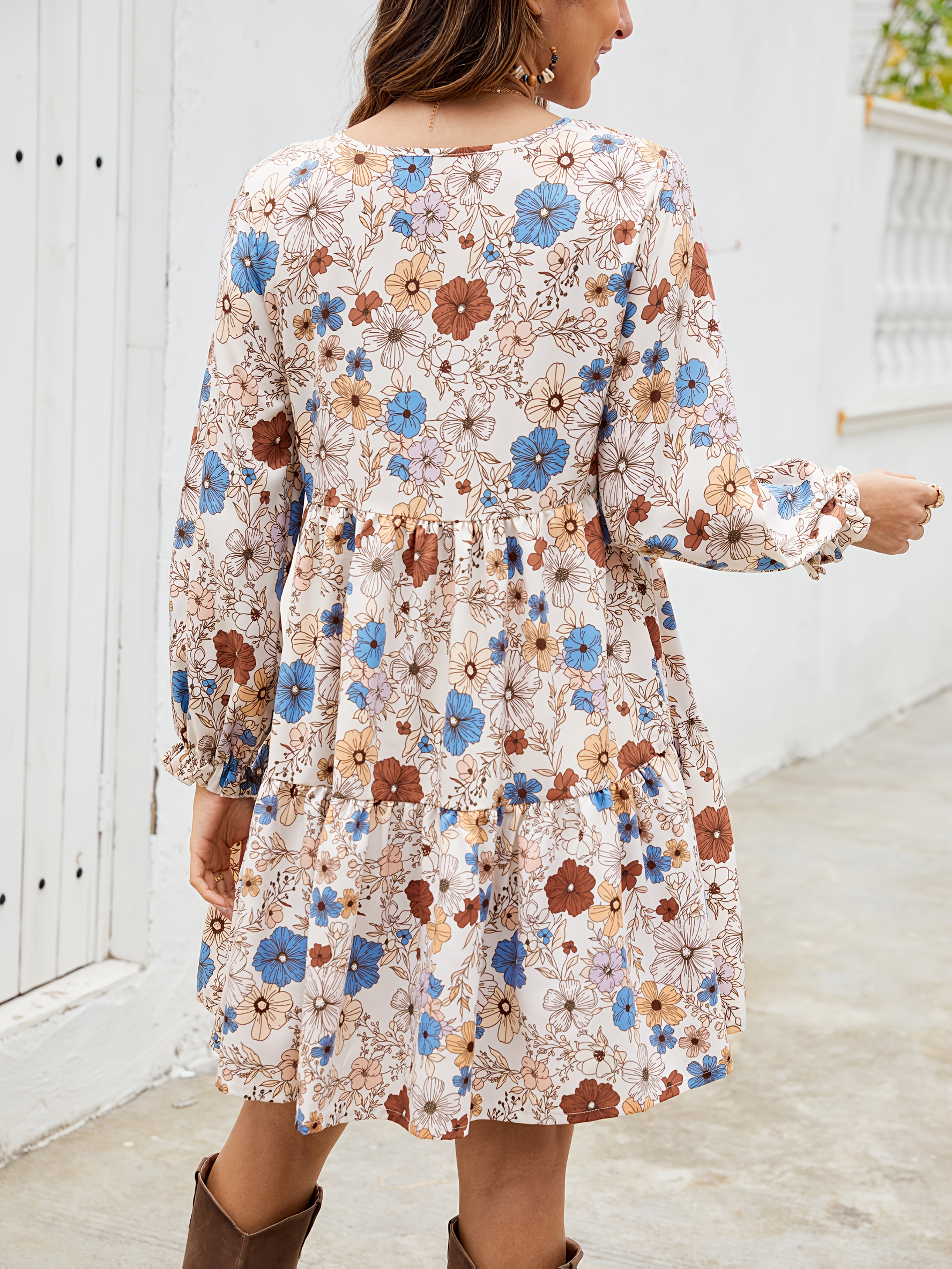 floral semi formal dresses Primavera 13160 Modest Semi-Formal Dress Rose / 6