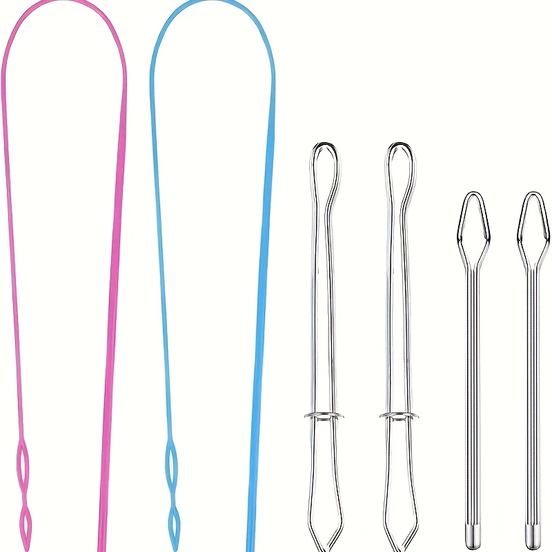 6pcs Set Plastic Threading Tool For Thin Rope, Tendon Braid, Easy Threading Tool, Elastic Band Threading Tool, Clip-on Tool