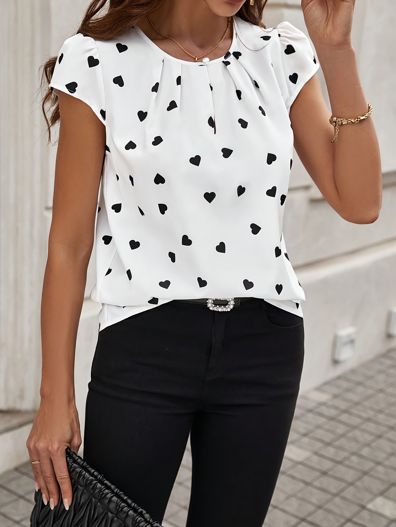 blusa mujer estampado volantes Temu Ecuador