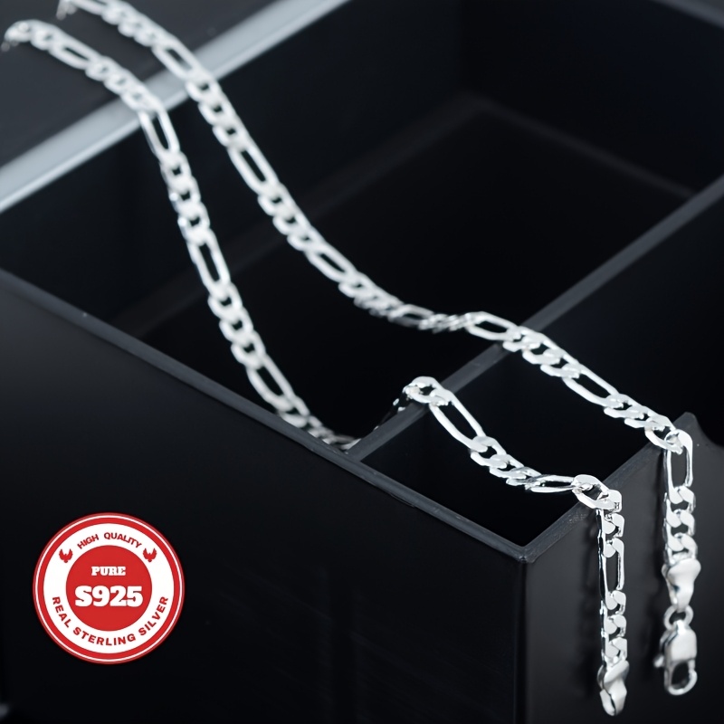 TEMU S925 Silver, Necklace For Men And Women, 8mm Wide, Hip Hop Style, Unisex, Fashion Trend, Perfect For Boyfriend, Girlfriend, Birthday Gift, Valentine's Day Gift, Festivals