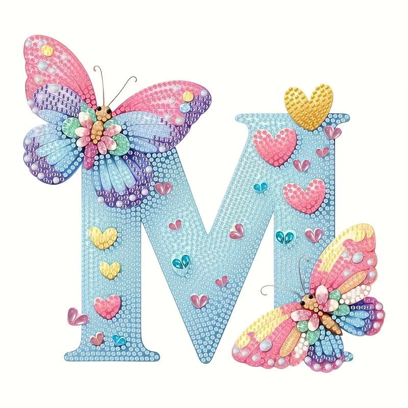 Diamond Painting Kit (unframed) - English Letter Theme 2d Pattern Partial Special Shaped Diamond Stickers Handmade Mosaic Suitable For Home Wall Decoration 30 X 30 Cm/ X Inches