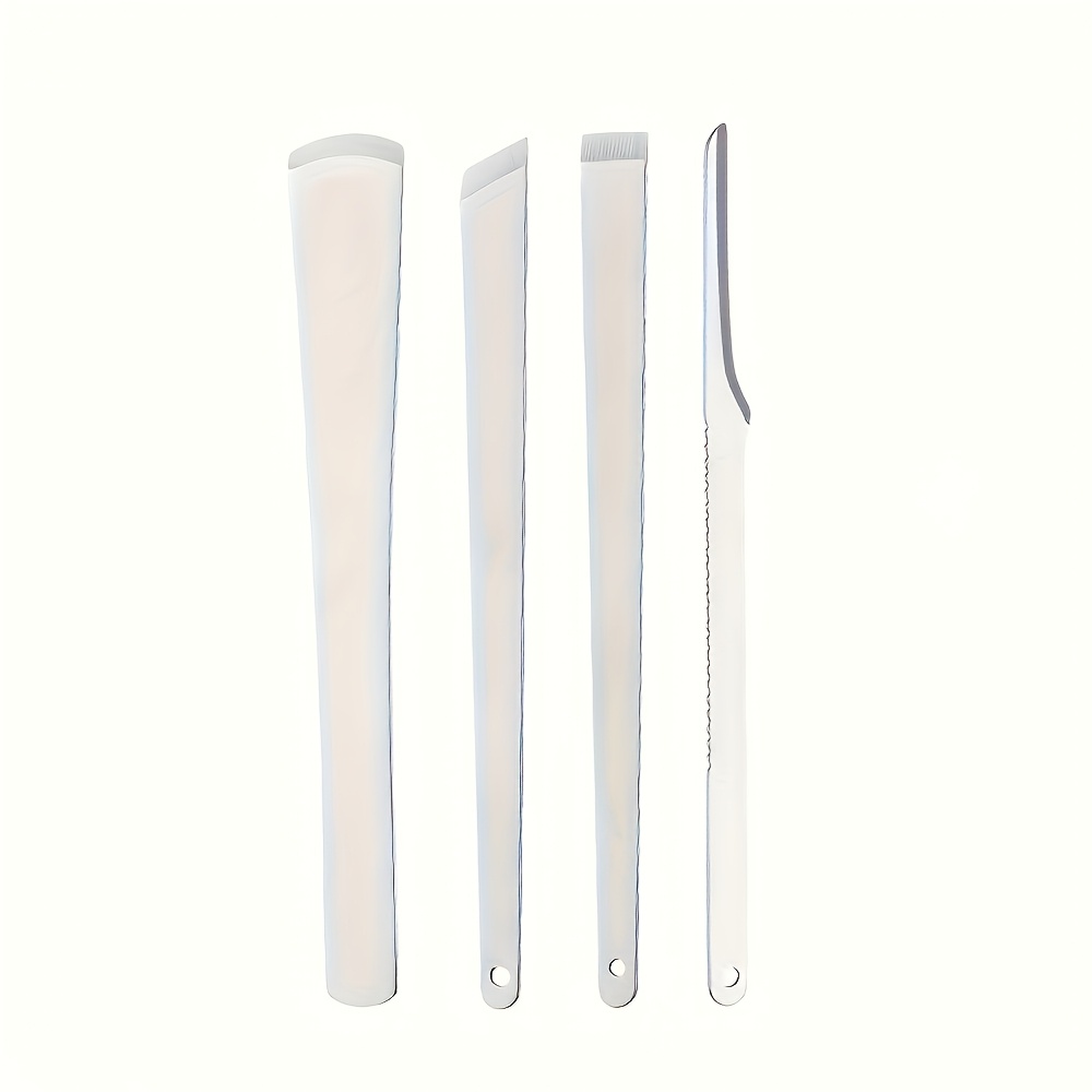 TEMU Ensemble de 4 couteaux de pédicure professionnels, outil de retrait professionnel pour les pieds, ensemble d'exfoliation des ongles en acier