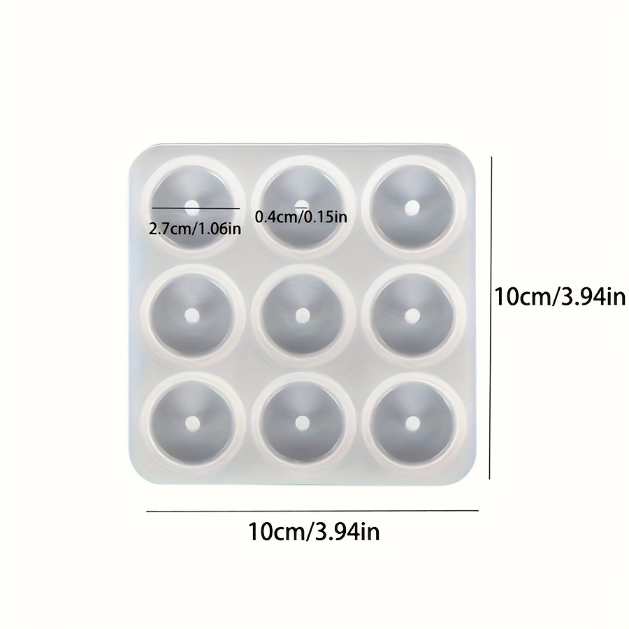 Image of T Resin Casting Mold Silicone Hollow Round Glass Pendant Mold Diy Jewelry Necklace Making Mold Peace Ornaments Molds An Button Mold