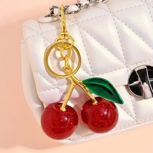 red car key chain metal cute bag pendant key chain ring pendant