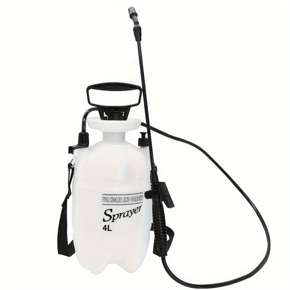 

1pc, 4l Pump Pressure Sprayer, Pressurized Lawn Garden Water Spray Bottle With Adjustable Nozzle, Shoulder Strap, Portable And Handheld Sprayer For Spraying Plants For Garden Watering And Household
