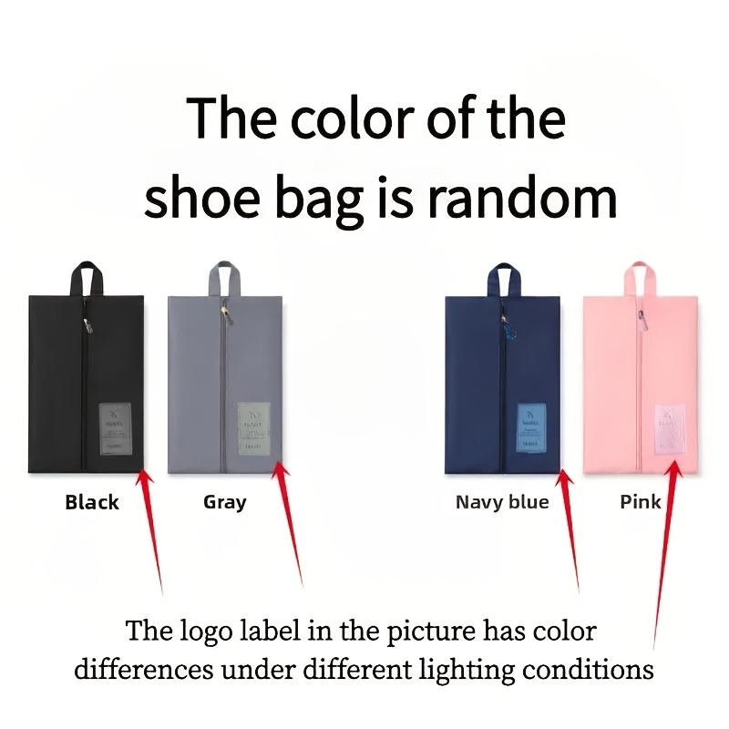 TEMU 1 pièce Sac à chaussures de voyage portable avec poignée, couleur aléatoire, sac de rangement polyvalent pour chaussures, chaussures de sport,