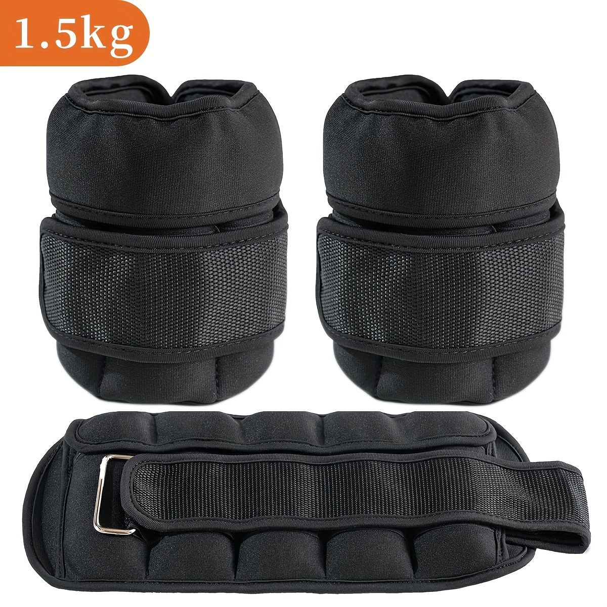 TEMU Ankle Weights 1kg 1.5kg 2kg 3kg 4kg Slim Adjustable Muscle Training Weights Wrist Ankle Unisex Slim Sports Wrist Weights Diet Running Walking