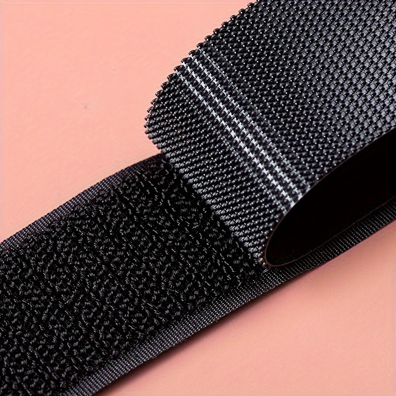 

Black Hook And Loop Tape - 39 Inch Interlocking Fastener Strips, Durable And Adjustable For Clothing, Shoes, And Gloves Replacement