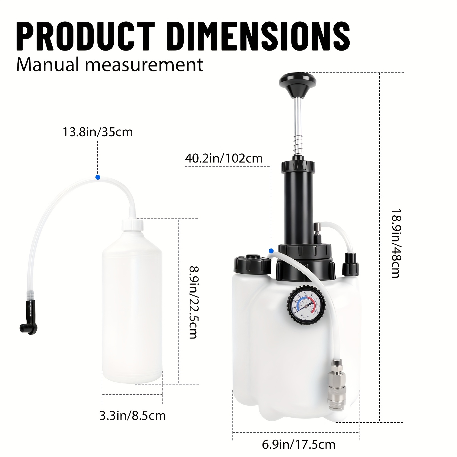 TEMU Lightweight Brake Fluid Replacement Kit For Cars, Including A 3l Canister To Fully Bleed And Replace Brake Oil